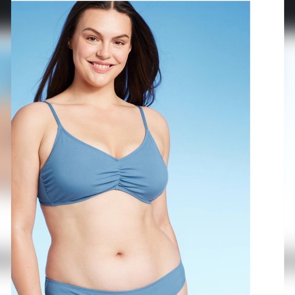Shade n Shore Blue Bikini Top - L (12-14)